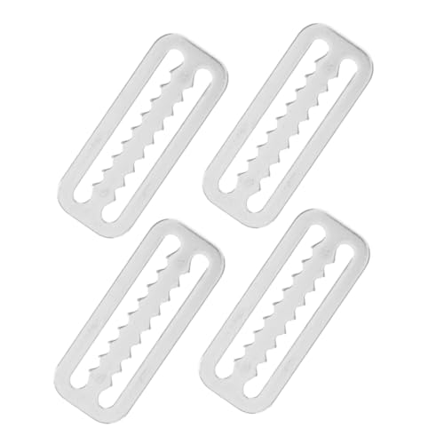 BESTonZON Scuba Weight Belt Retainer Clips 4pcs Stainless Steel Diving Webbing Belt Slide Stopper for Lanyard