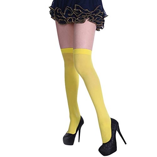 NISOWE Chaussettes Aux Genoux Pour Femmes De NoëL Pour Filles Bas Solides Bas En Soie Bas Chaussettes Femme Cover