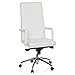 Produktbild hjh OFFICE 660936 Profi Chefsessel LENGA Leder Weiß Designer Bürostuhl mit hoher Rückenlehne, Wippfunktion