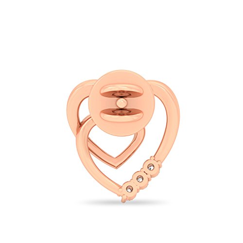 Aucent by PC Jeweller The Sevda Heart 18KT Yellow Gold and Diamond Earrings - Image 5