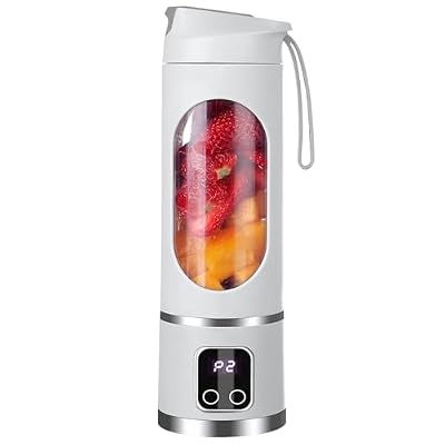 Mini Portable Blender, Student Multi-functional Juicer Cup, Built-in Battery, USB Charging, 450 ml / 15.2 fl oz Capacity, Ideal for Home and Travel, Silicone Handle Included