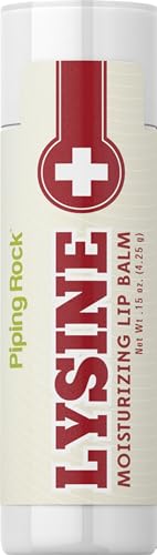 Piping Rock Lysine Lip Balm Stick | 0.15 Oz | Moisturizing and Soothing Ointment | Non-GMO Gluten Free