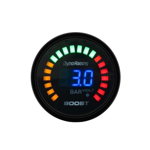 Reloj Turbo 52mm Medidor Boost Gauge 12V 20 LED Azul para Coche BX101450