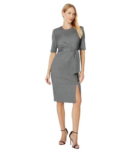 Calvin Klein Women's 3/4 Sleeve Front Knot Sheath