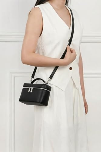 Image of Rejolly Top-Handle Vanity Bag for Women Leather Small Handbag Crossbody Shoulder Pouch Purse