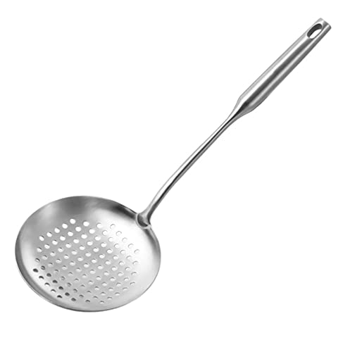 Schaumlöffel mit Schlitzen, strapazierfähig, 304 Edelstahl, Schlitzlöffel, Sieb, Schöpfkelle für Küche, 35 cm Cover