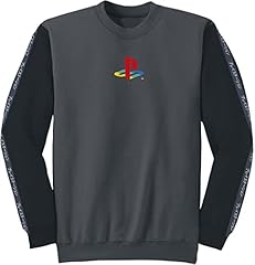 Playstation Japanese Text Uomo Felpa Grigio/Nero XL 80% Cotone, 20% Poliestere Regular