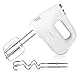 EMERIO elektrischer Handmixer Handrührer Mixer Handrührgerät mit 250 Watt 6 Geschwindigkeiten & Turbotaste extra lange Schneebesen + Knethaken aus Edelstahl (geschirrspülgeeignet) BPA-frei HM-124178