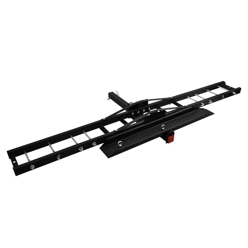 500 LB Motorcycle Scooter Carrier Bike Hitch Mount Rack Ramp Steel Carrier