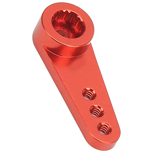 Alomejor Servoarm, 3 Farben 21T Aluminiumlegierung RC Servoarm Klemmservo Horn RC Lenkarm Passend für MD922 MD933 Servos(Rot)