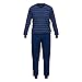 Produktbild Götzburg Herren Pyjama mit V-Auschnitt und Bündchen, 2tlg., blau, 48