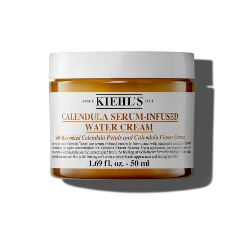 Kiehl's Calendula Serum-Infused Water Cream, Soothing Gel Moisturiser for All Skin Types, 50Ml