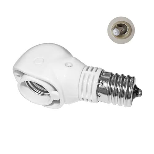 Abishion 可変式ソケット、E17ソケットポート変換アダプター、LED電球専用、E 17ソケットポートを90°方向変更可能、1個装