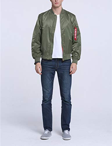 Lentta Men's Lightweight Varsity Jacket Casual Windbreaker Bomber Military Outerwear #TOP4