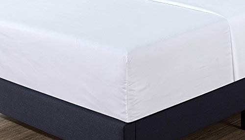 Drap-housse doux pour lit simple - 46 cm d'épaisseur - Blanc Cover