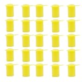 Teron 25PCS Gelbe Lange Kappe Radmutter Sicherheitsindikatoren Radmutter Lose Blinker Für LKWs, Autos, Anhänger, Wohnwagen 21mm