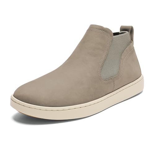 OLUKAI Pehuea Mid Women's Slip On Boot, Casual Everyday Shoes with Easy On & Off Design, Waterproof Leather, Comfort Fit & Wet Grip Rubber Soles, Taupe Grey/Taupe Grey, 9.5 by OLUKAI - Used condition - US$42.05