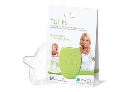 Ardo Tulips Brusthütchen aus Silikon – Größe M – Hauchzartes BPA-freies Stillhütchen für schmerzende Brustwarzen beim Stillen – Erleichtert die Ernährung des Babys mit Muttermilch – 20mm
