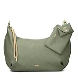 Zwei Damen Shopper LOLA LO140 erweiterbare Schultertasche mit Reißverschluss (16-18 Liter) 3-teiliges Set Umhängetasche mit Geldbeutel & Schlüsselanhänger, große XL Damen Handtasche (eucalyptus)