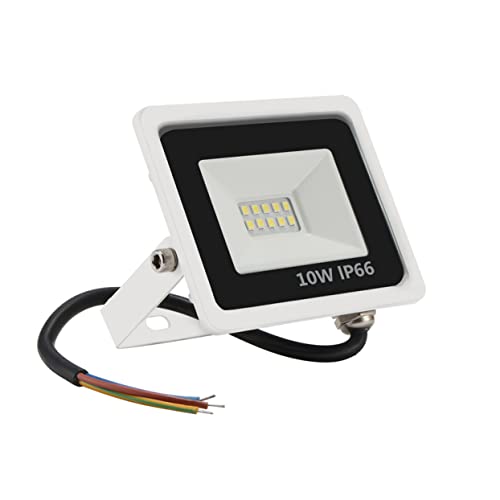 TEHAUX 10W Proyector LED con Luz de Inundación para Exteriores Ángulo de de Alta Eficiencia y Vida Útil de