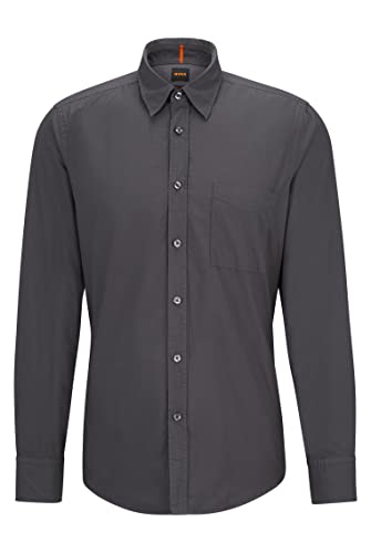 BOSS Herren Relegant 6 Regular-Fit Hemd aus Bio-Baumwoll-Popeline...