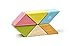 6 Piece Tegu Pocket Pouch Prism Magnetic Wooden Block Set, Tints