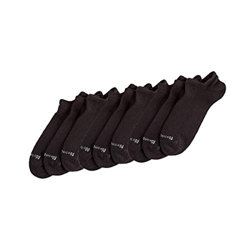 No Nonsense Women's Ahh Said The Foot No Show Liner Sock, Black - 9 Pair Pack, 4-10