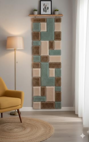 Image of 2x6 ft Fluffy Shag Rug - Premium Carpet Runner for Hallway and Bedroom, Designed for Comfort and Visual Impact