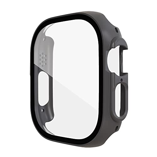 Bumper Apple Watch Ultra 49mm gris coque rigide avec protection écran verre