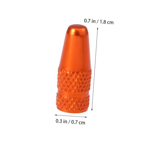 12 Und Tapones de válvula de bicicleta estilo francés naranja miniatura 2
