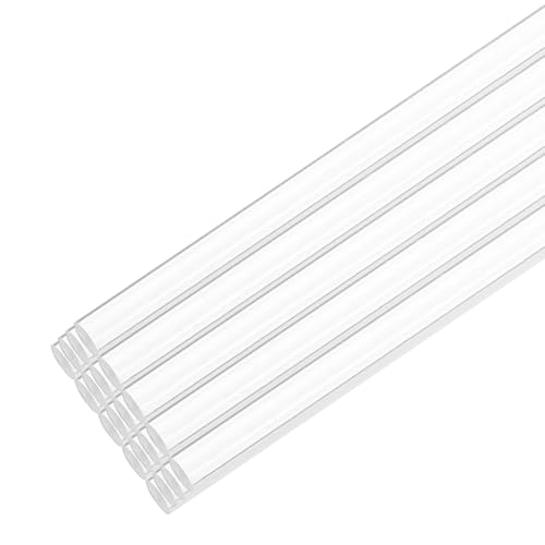 Image of MECCANIXITY 20pcs Acrylic Round Rods 1 /4 inch x 8 inch Clear Acrylic Dowel Rods Sticks Plastic Sticks Strip for DIY Crafts Lighting Gardening Decoration - 6mm x 200mm