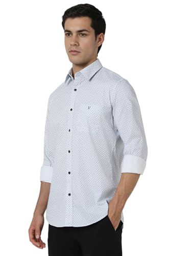 Image of Van Heusen Casual Printed Shirt for Men| Premium Cotton| Full Sleeves| Slim Fit |Breathable Fabric