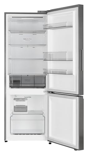 Image of LG 340 L, 2 Star, Frost Free, Double Door, Smart Inverter Compressor, Bottom Freezer Refrigerator with Door Cooling+, AI ThinQ, Wi-Fi Convertible (GLB3426BDPZ, Shiny Steel, Express Freeze, 2026 Model)