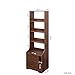 kidfeuyu Night Stand with Bookshelf, Night Stand with 2 Storage Drawers for Bedroom