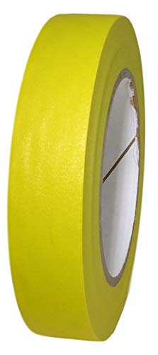Image of T.R.U. CPM-60 Colored Kraft Masking Tape with Rubber Adhesive Ideal for Teachers, Labeling, Classroom, and Decoration. 6o Yards. (Yellow, 1.5 in. (Pack of 1))