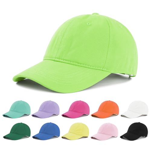 Image of American Trends Baseball Cap for Women Men Adjustable Cotton Dad Hat, Classic Plain Ponytail Hat for Workout & Everyday Wear