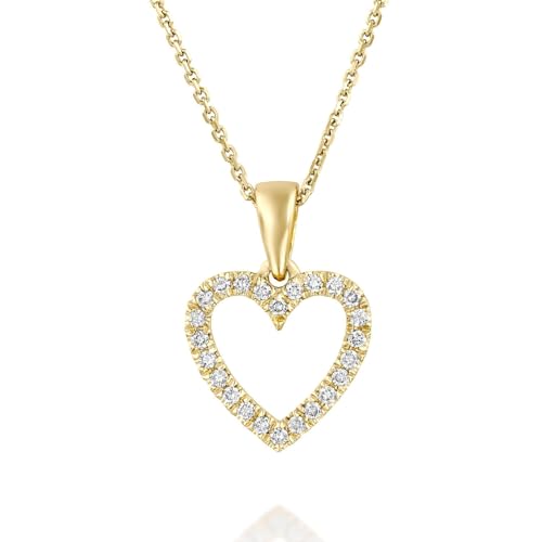 Image of Dazzling Micro Pave Heart Necklace Pendant with Chain | AAA+ Stone Quality | 925 Sterling Silver | Handcrafted | For Women & Girls | Best Gift for Her