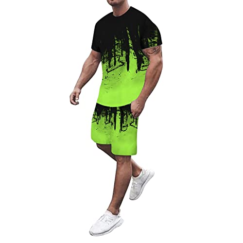 Ensemble maillot de bain homme short tee shirt swimwear imprimé été
