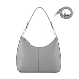 Keyli Women's Grey PU Leather Small Crossbody Bag with Zipper Clutch