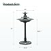 Athena Collection 37'' Height Bird Bath Vintage Pedestal Birdbath Electric Water Fountain with Recirculating Pump Polypropylene Floral Accents 3 Tier Birdbath for Outside, Patio, Garden, Green