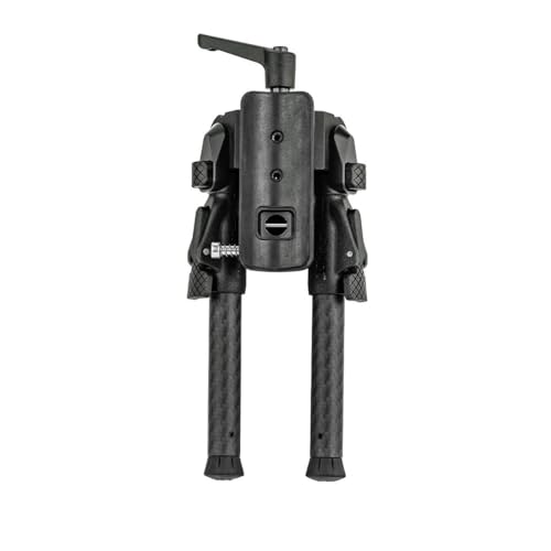 MDT Grnd-Pod Bipod - Sling Swivel Stud Mount - Adjustable Height 4.5" to 9" - Carbon Fiber Legs - Black (114057-BLK)