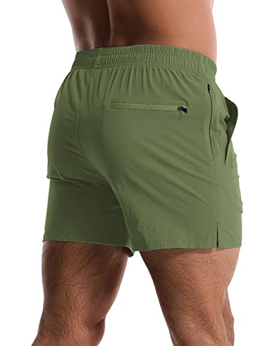 Image of 2 Pack Mens Athletic Shorts 5 Inch Quick Dry Gym Workout Shorts Men Lightweight Sports Running Shorts with Pockets