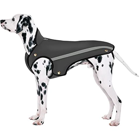 SlowTon Dog Winter Jacket, Detachable Flannel lining Dog Coat Adjustable Neck and Chest Size Pet Vest with Reflective Stripe Waterproof Windproof Snowsuit Keep Warm for Small Medium Large Dogs Cover
