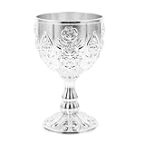 DEARMAMY Retro Metall relief Spirituosenbecher Dekorativer Trinkbecher aus Langlebig und Glatt für Whiskey Wein und Cocktails Zuhause Elegantes Design für Party und Bar