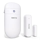 Door Chime, Wireless Door Alarm Contact Sensor with Short Ring Tunes Design 400ft Range 52 Chimes Adjustable Volume Mute Mode LED Indicators 1 Plug-in Receiver 1 Door Sensor for Office/Home/Business