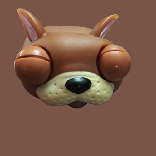 Eye Popping Stress Relief French Bulldog Toy/Squeeze Toy/Kids Fun Toy/Adult Stress Relief Toy/Prank Animal Toy/Soft Toy/Squeeze and Eye Popping Toy (Brown Bulldog)(KITT)