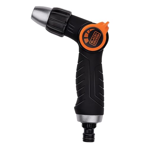 BLACK+DECKER Bewässerungsbrause: Gartenbrause zur Bewässerung - 3 Ständer - Universal - Schwarz/Orange