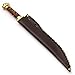 Windlass Real Viking Seax Sword with Leather Sheath - Hand-Forged Short Sword Studded Wooden Handle