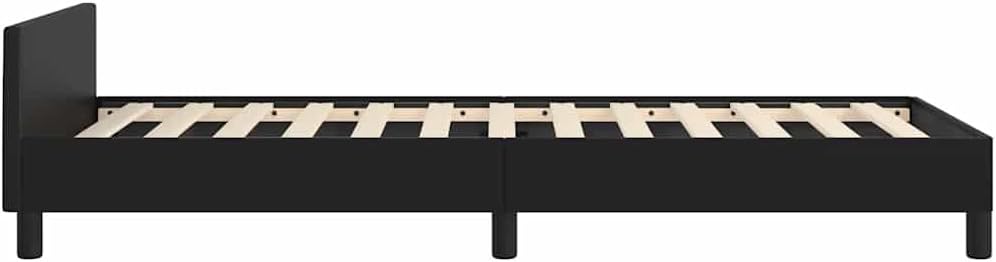 vidaXL Engineered Wood Twin Bed Frame in Black