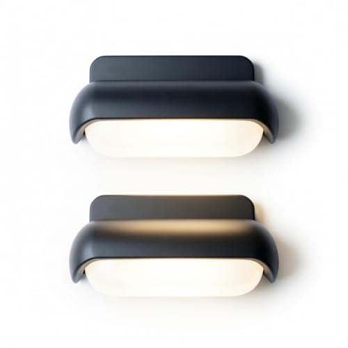 PLUSLED Modern Wall Sconce Outdoor Porch Light Waterproof Patio Lamp LED Wall Light Fixture Aluminum 13W 3000K Front Door Lamp for Indoor & Outdoor use Garden Yard 2 Pack by PLUSLED - Used condition - US$64.36
